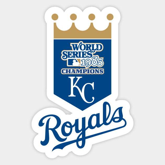 Kansas City Royals 1985 World Series Champs - Blue Font Sticker by dvstinjames